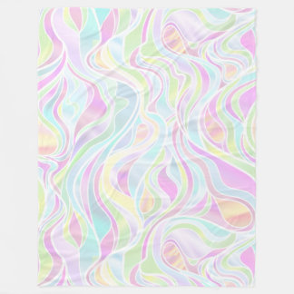 Manta Polar Resumen de Vidrio Manchado Psicodelic Pastel