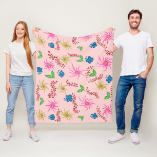 Manta Polar Resumen Diseño del patrón de Mandala floral rojo