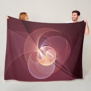 Manta Polar Resumen Elegante Vino Moderno Arte Fractal Rojo