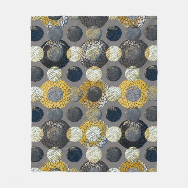 Manta Polar Resumen Formas Geométricas: Coloridas Acuarelas. (Anverso)