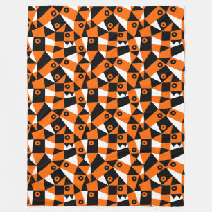 Manta Polar Resumen geométrico 030919 - Naranja