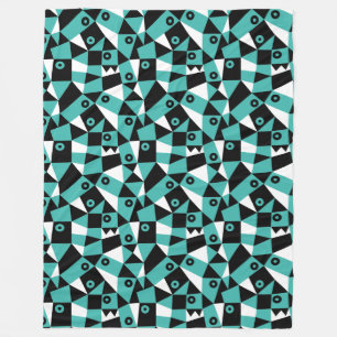 Manta Polar Resumen geométrico 030919 - Verde marino