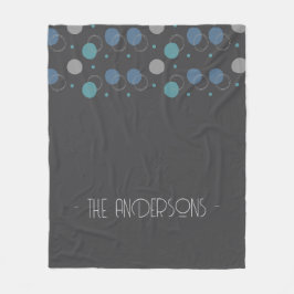 Manta Polar Resumen gris con monograma