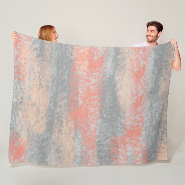 Manta Polar Resumen Gris suave de hues de coral (In situ)