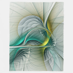Manta Polar Resumen hipnótico Fractal Verde azulado Turquesa d