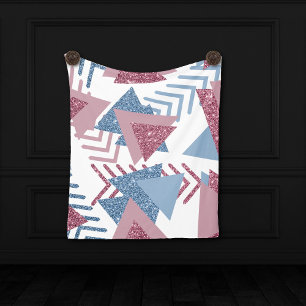 Manta Polar Resumen lunar de los años 80   Rosa y azul turcos 