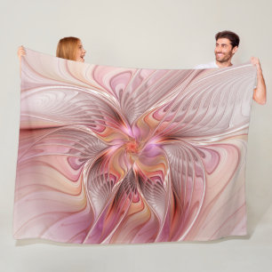 Manta Polar Resumen mariposa colorida Fantasía arte fractal