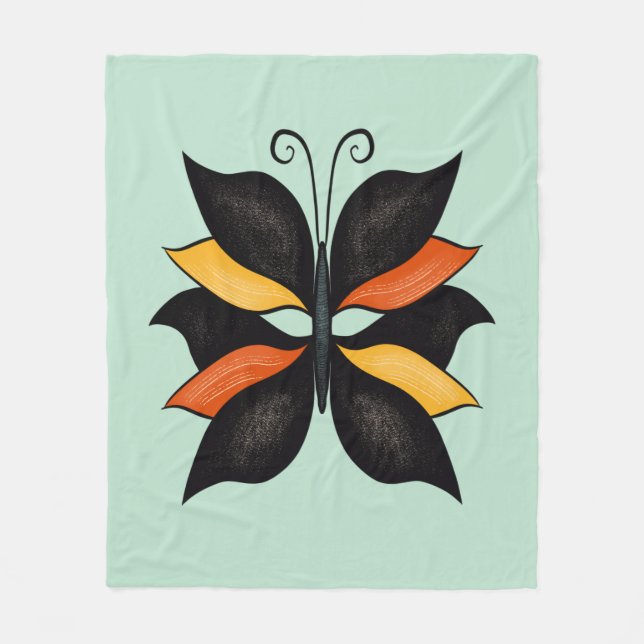 Manta Polar Resumen Mariposa Rara Extraña Hermosa Inscripción (Anverso)