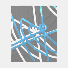 Manta Polar Resumen Minimalismo, funda de líneas blancas turqu