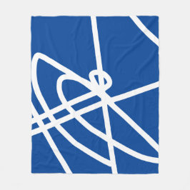 Manta Polar Resumen Minimalismo Líneas blancas azul