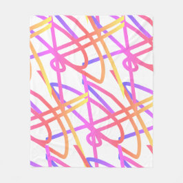 Manta Polar Resumen Minimalismo Líneas púrpuras rosadas