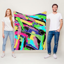 Manta Polar Resumen moderno en colores arcoiris