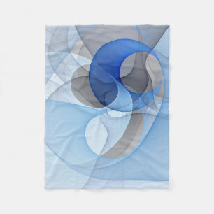 Manta Polar Resumen moderno Gráfico de arte fractal gris azul