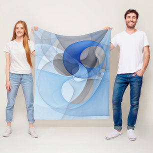 Manta Polar Resumen moderno Gráfico de arte fractal gris azul