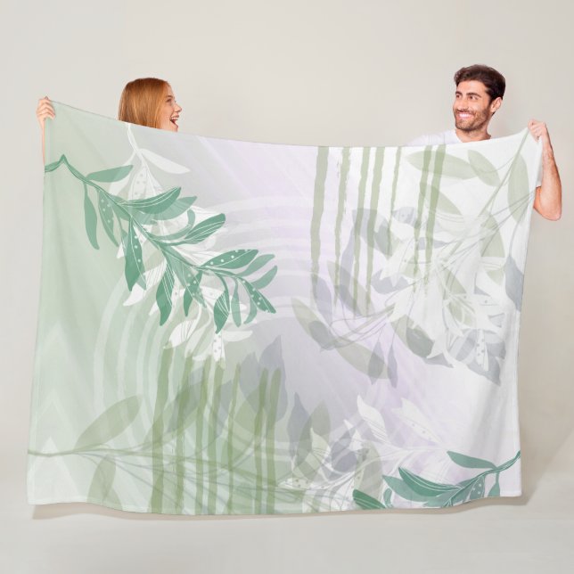 Manta Polar Resumen moderno Hoja Botánica Verde (In situ)