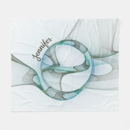 Manta Polar Resumen moderno Nombre de color azul turquesa frac