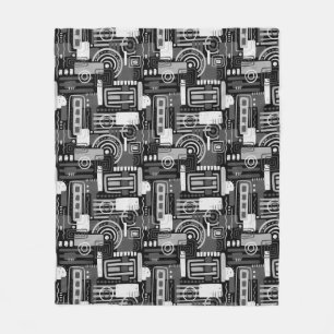 Manta Polar Resumen Monocromo Funda