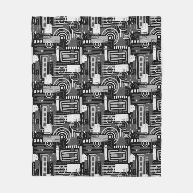 Manta Polar Resumen Monocromo Funda (Anverso)