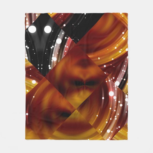 Manta Polar Resumen mosaico geométrico multicolor (Anverso)