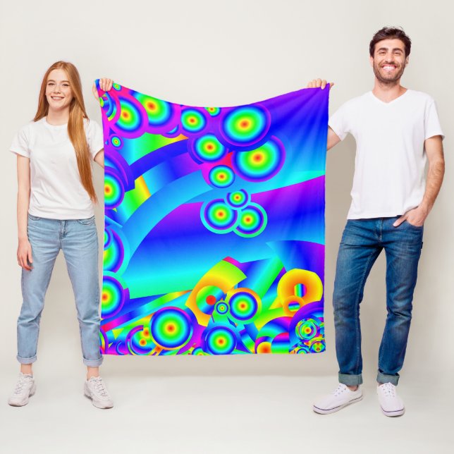 Manta Polar Resumen Olas oceánicas Fleece Blanket (In situ)
