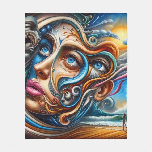 Manta Polar Resumen Paisaje de ensueño Serenidad oceánica y Ma (Anverso)