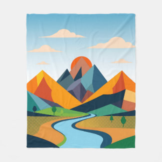 Manta Polar Resumen Paisaje geométrico