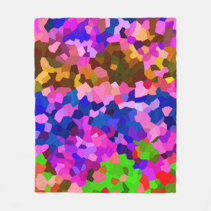 Manta Polar Resumen Patrón de mosaico cristalino vibrante