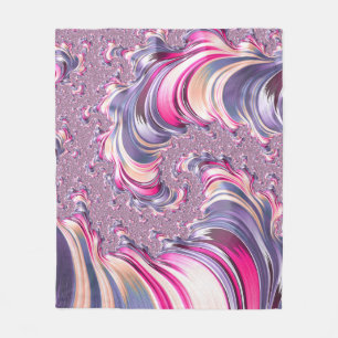 Manta Polar Resumen Pink Purple Spiral Fractal