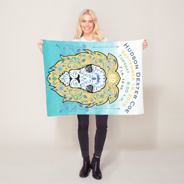 Manta Polar Resumen Pintado de león bebé bebé bebé registro de (In situ)