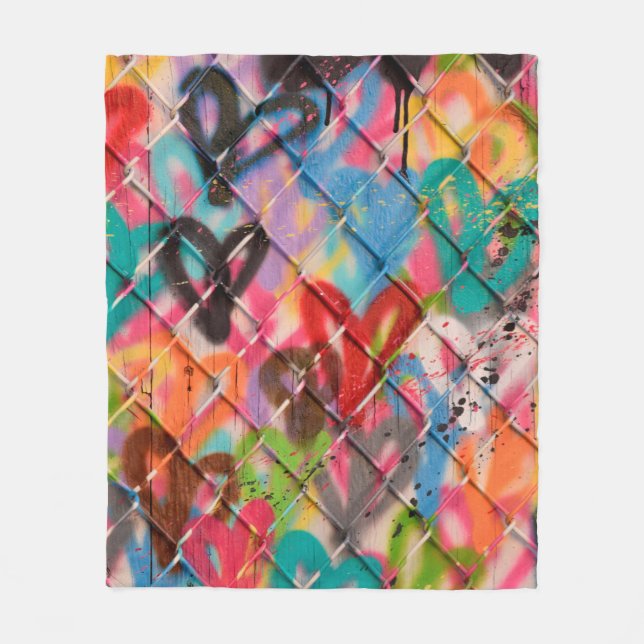 Manta Polar Resumen Pintar pintura Textura de fondo, calle, (Anverso)