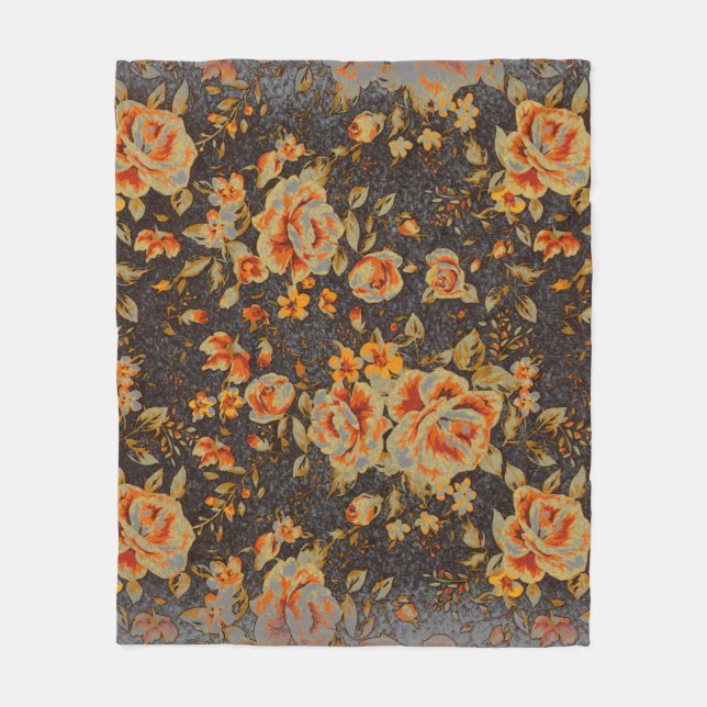 Manta Polar Resumen Textura de la línea del lápiz floral (Anverso)