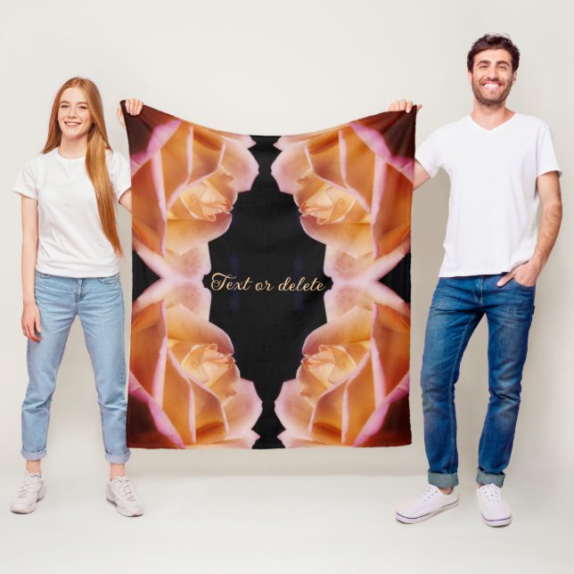 Manta Polar Resumen Tintado Amarillo Rosebud Personalizado (In situ)