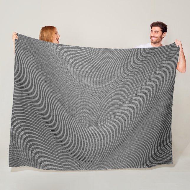 Manta Polar Resumen Tiras onduladas Tiras Fleece Blanket (In situ)