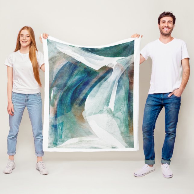 Manta Polar Resumen Verde azulado Verde Moderno (In situ)