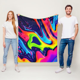 Manta Polar Resumen vibrante salpicaduras de líquidos