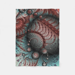 Manta Polar Resumen Vivid Fantasy Fractal Art Brown Blue