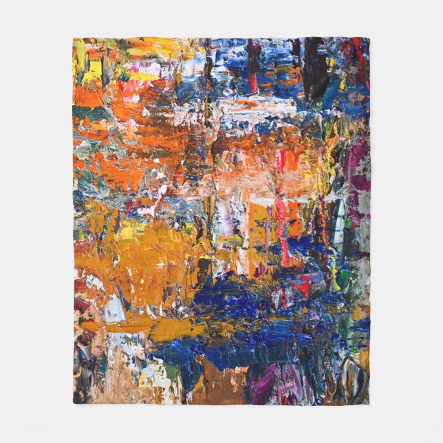 Manta Polar Resumen vivo - Caos por pintura al petróleo en la  (Anverso)