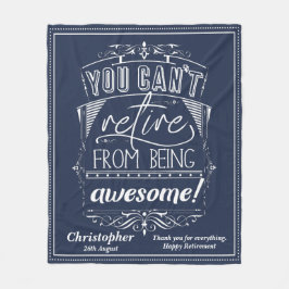 Manta Polar Retirar Impresionante Cita De Jubilación Azul Mode