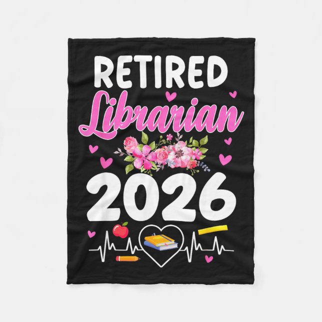Manta Polar Retired librarian est 2026 school librarian (Anverso)