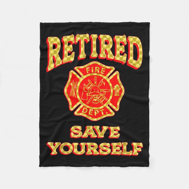 Manta Polar Retired Save Yourself Funny Fireman Retirement Vin (Anverso)
