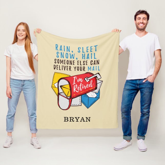 Manta Polar Retiro de trabajador postal Mailman personalizado (In situ)