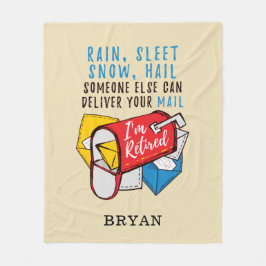 Manta Polar Retiro de trabajador postal Mailman personalizado