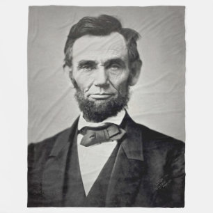 Manta Polar Retrato de Abraham Lincoln Gettysburg