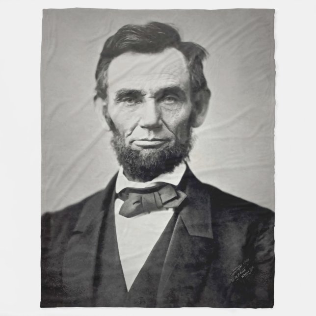 Manta Polar Retrato de Abraham Lincoln Gettysburg (Anverso)