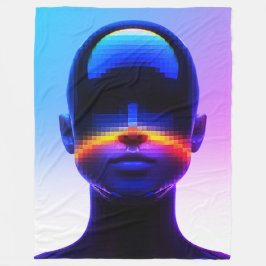 Manta Polar Retrato de Arte Pixel Futurista – Abstracto Digita