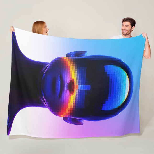 Manta Polar Retrato de arte pixel futurista - Resumen digital (In situ)