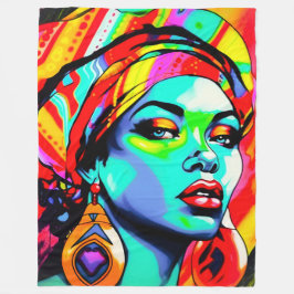 Manta Polar Retrato de arte pop