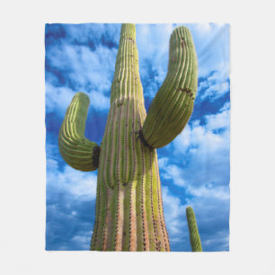 Manta Polar retrato de cactus Saguaro, Arizona