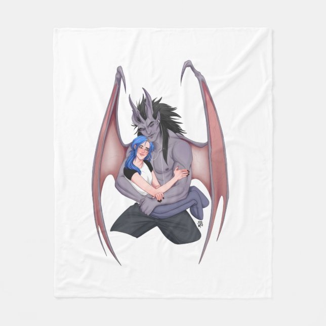 Manta Polar Retrato de enrollamiento de tas y Juniper (Anverso)