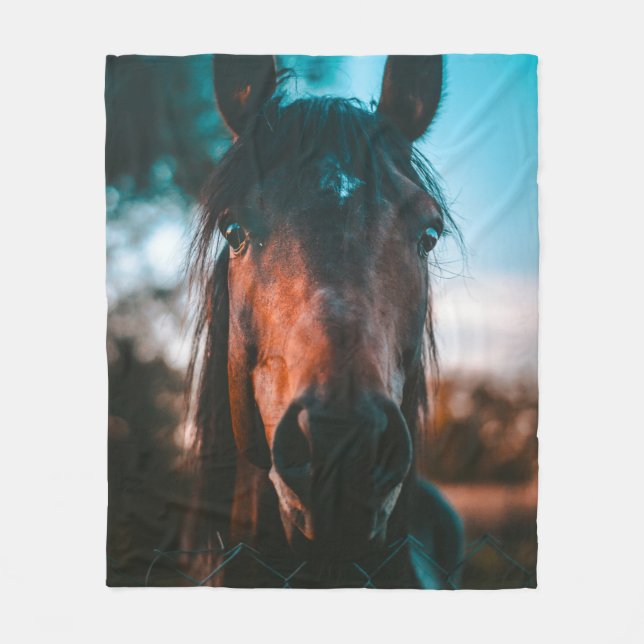 MANTA POLAR RETRATO DE HORSE (Anverso)